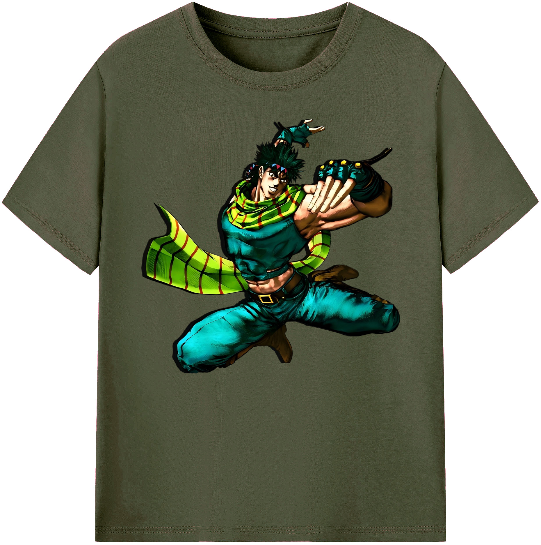 （画像用） ジョジョの奇妙な冒険 ジョセフ?ジョースター JoJo's Bizarre Adventure Joseph Joestar 綿100％ メンズ半袖Tシャツ｜肌触りやわらか＆通気性